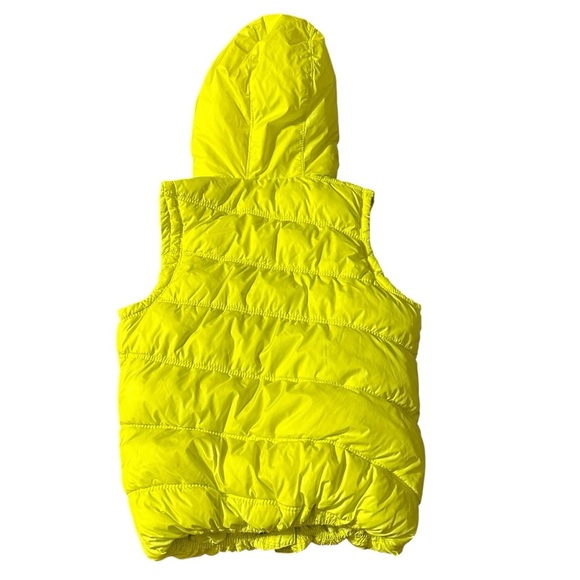 American Eagle Outfitters women's size small neon green puffer vest with hood - Picture 2 of 7